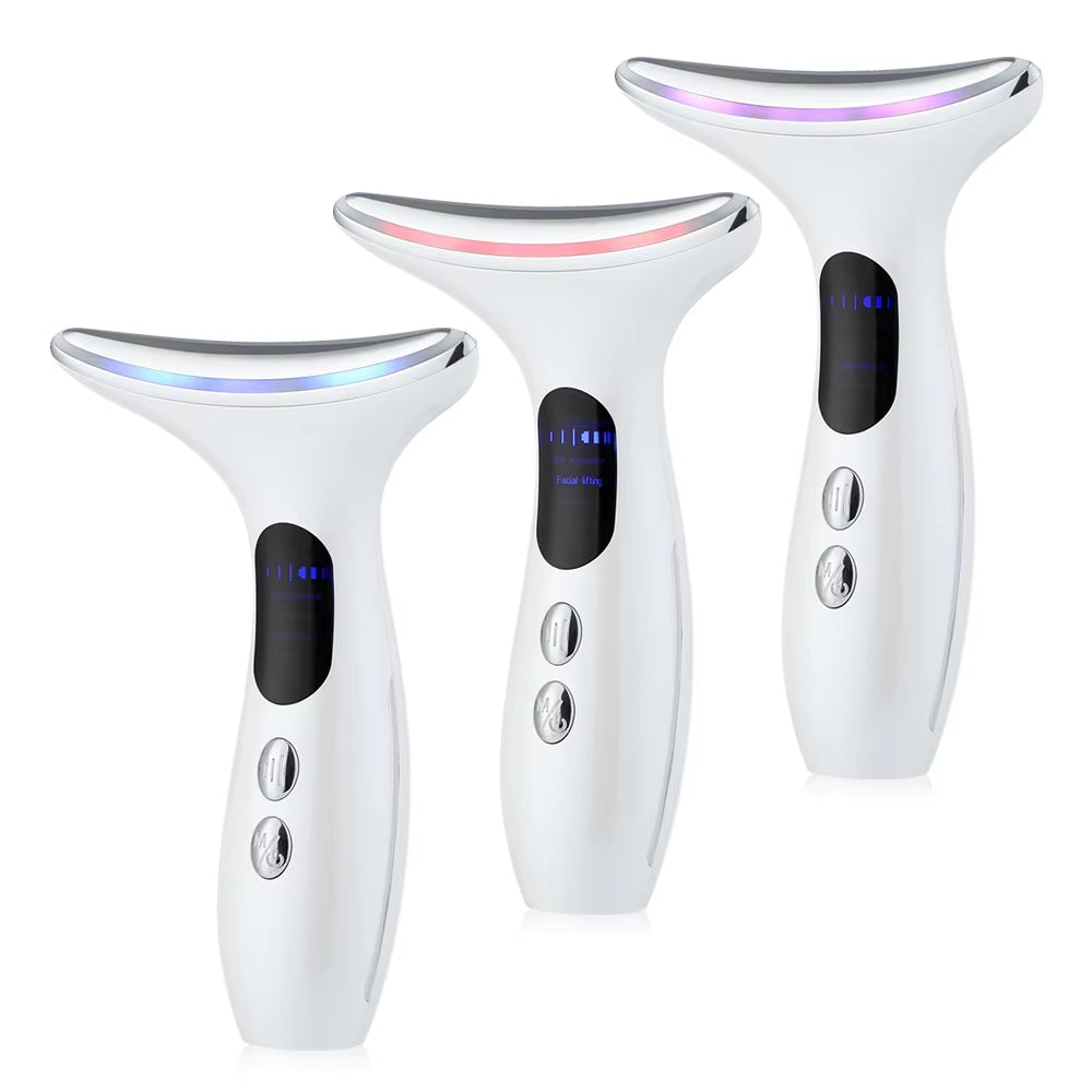 EMS Facial Lifting Massager Neck Face Beauty Device 3 Colors Led Photon Therapy anti Wrinkle Double Chin Remover Skin Care Tools